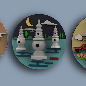 西湖十景冰箱贴