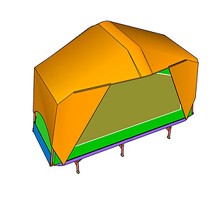 一款带帐篷的折叠床