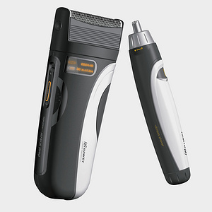 电动剃须刀与鼻毛修剪器套装 